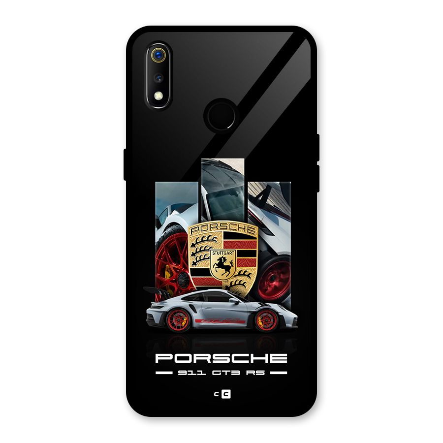 Magnificent Supercar Glass Back Case for Realme 3