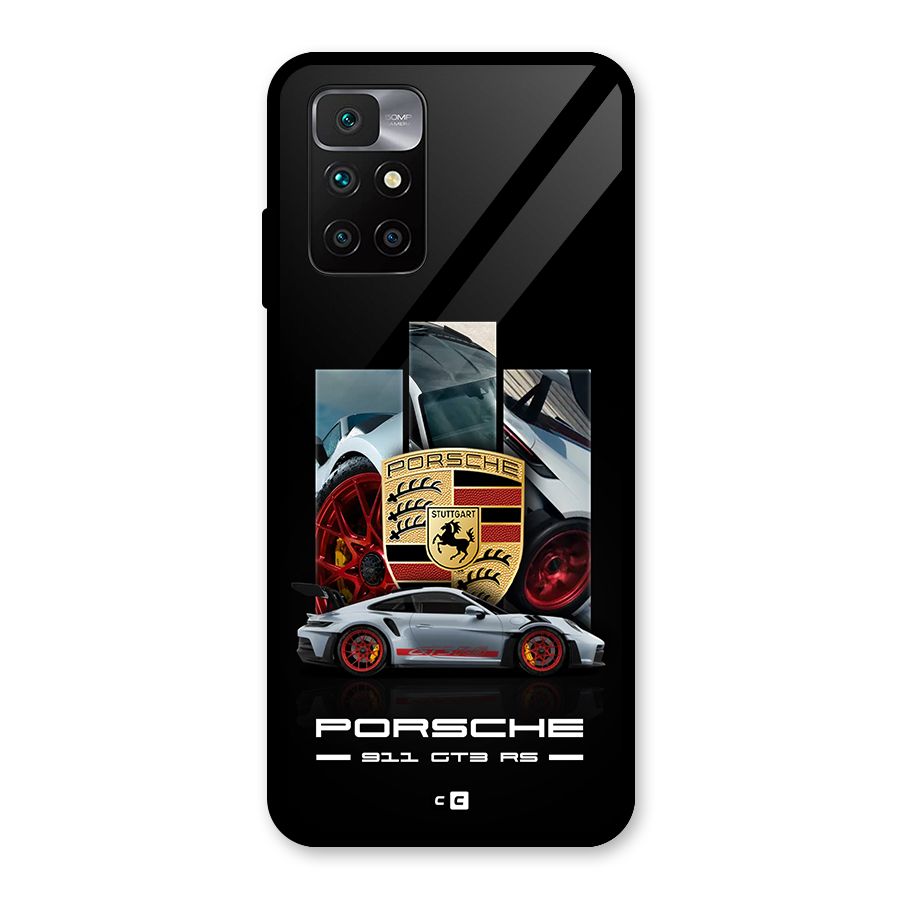 Magnificent Supercar Glass Back Case for Redmi 10 Prime