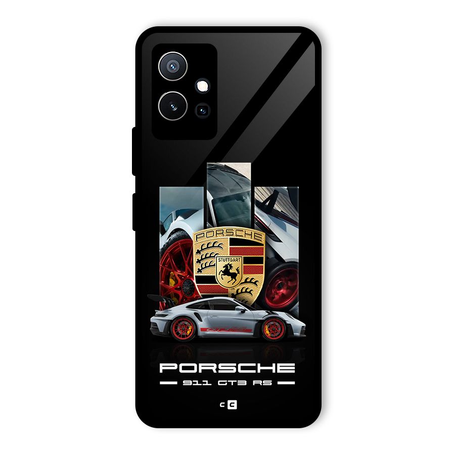 Magnificent Supercar Glass Back Case for Vivo T1 5G