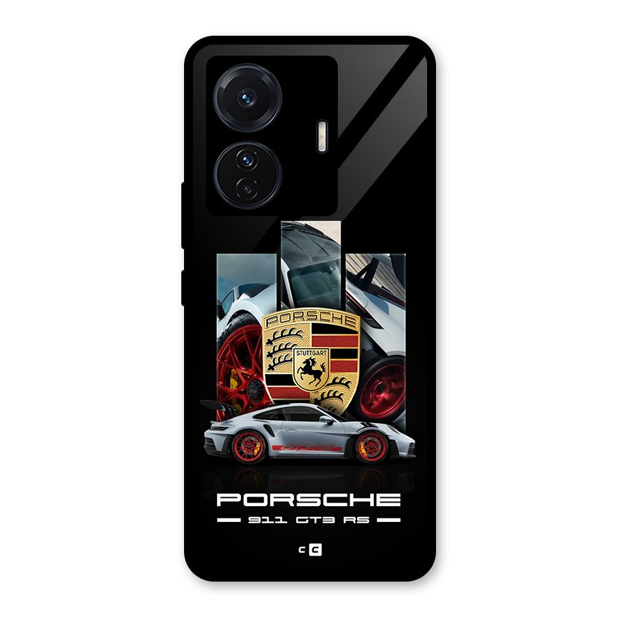 Magnificent Supercar Glass Back Case for Vivo T1 Pro