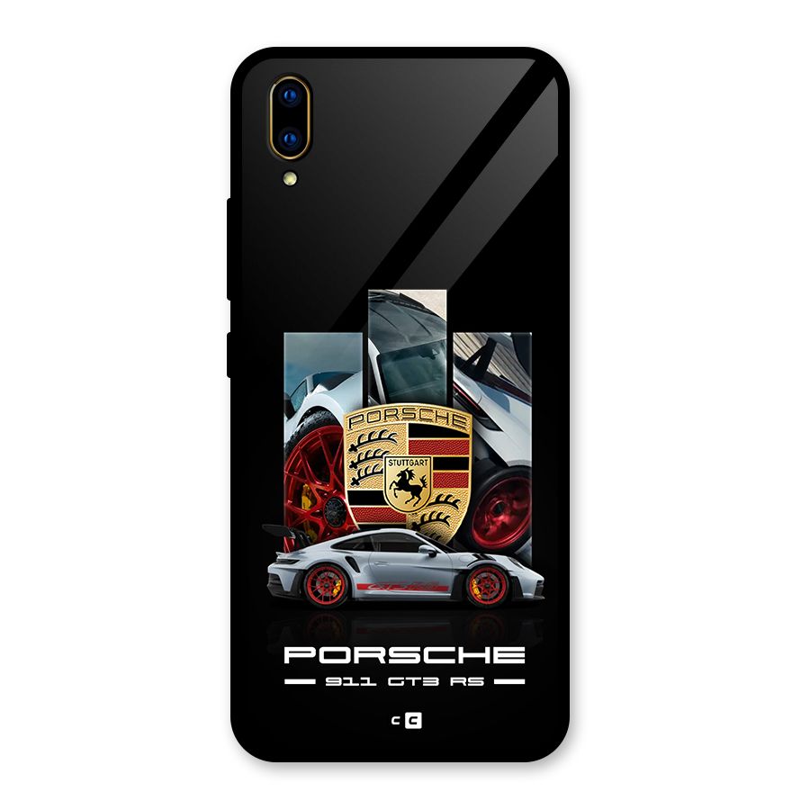 Magnificent Supercar Glass Back Case for Vivo V11 Pro