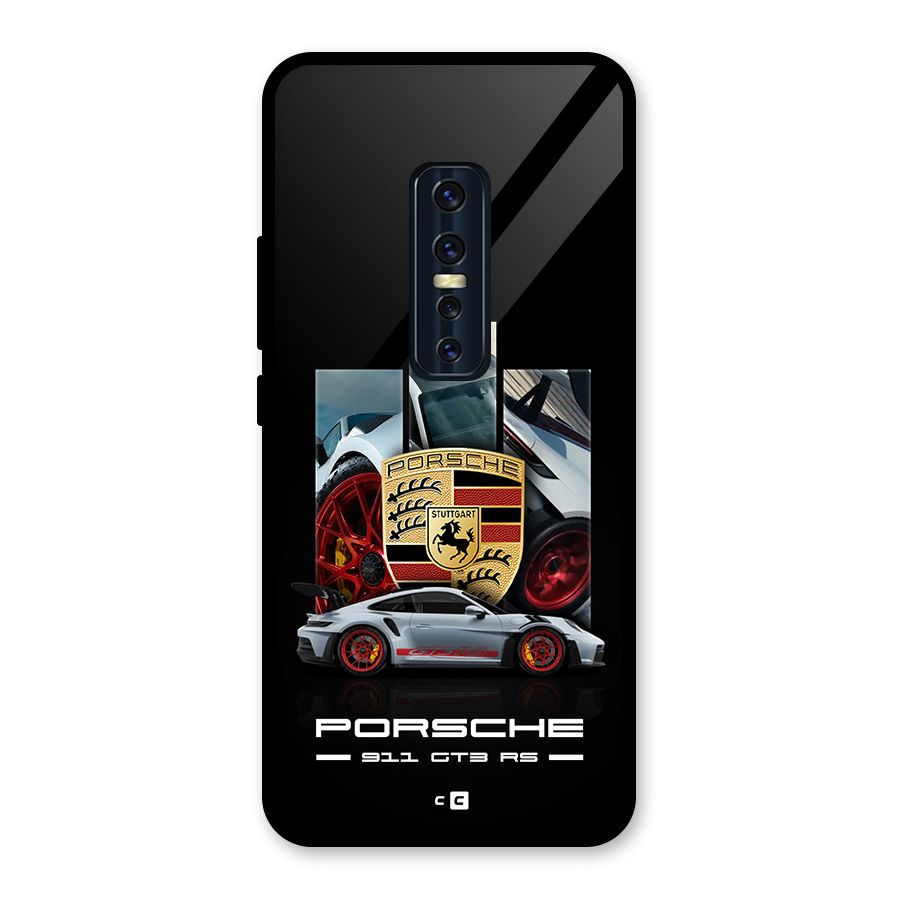 Magnificent Supercar Glass Back Case for Vivo V17 Pro