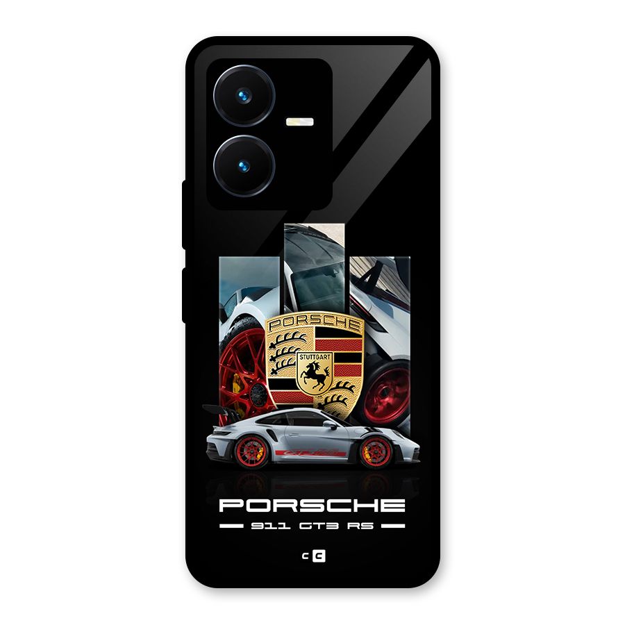 Magnificent Supercar Glass Back Case for Vivo Y22s