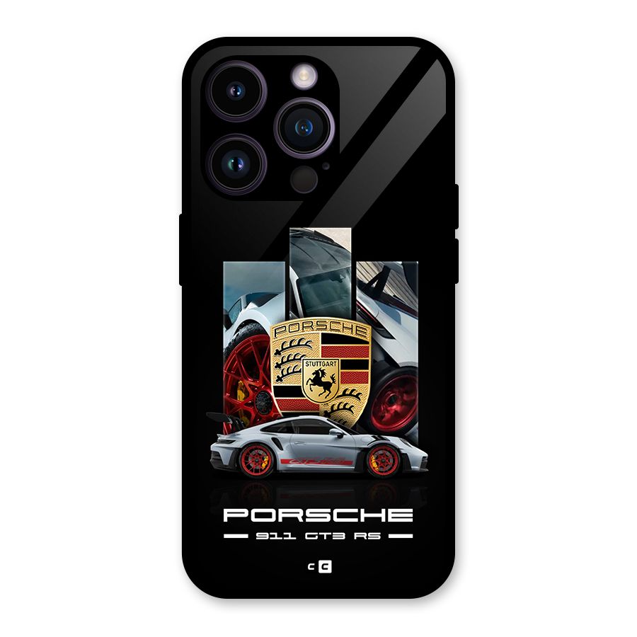 Magnificent Supercar Glass Back Case for iPhone 14 Pro