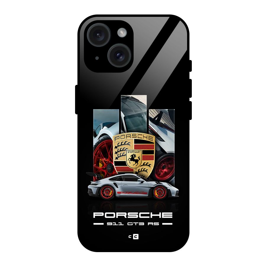 Magnificent Supercar Glass Back Case for iPhone 15