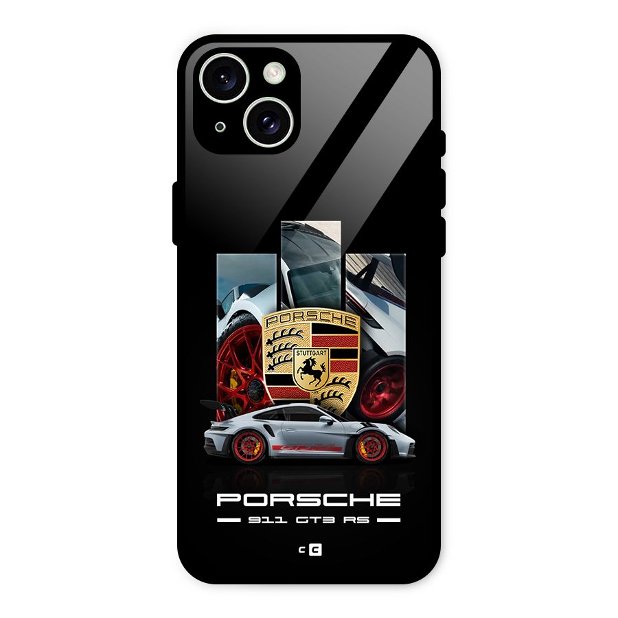 Magnificent Supercar Glass Back Case for iPhone 15 Plus