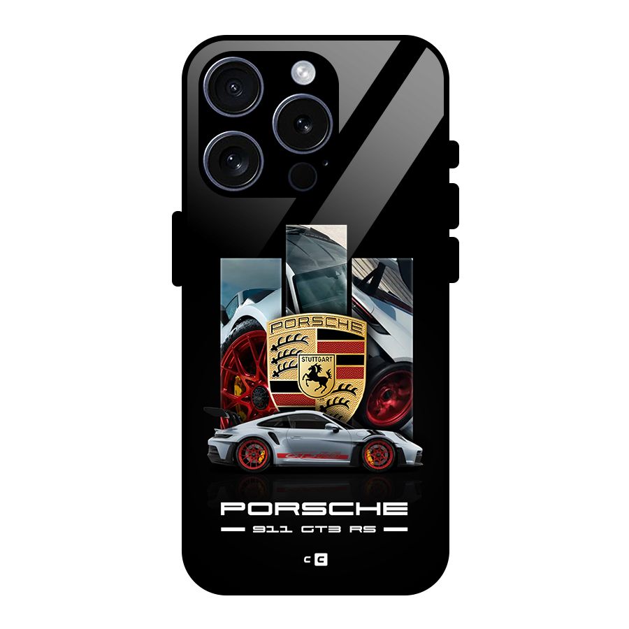 Magnificent Supercar Glass Back Case for iPhone 15 Pro