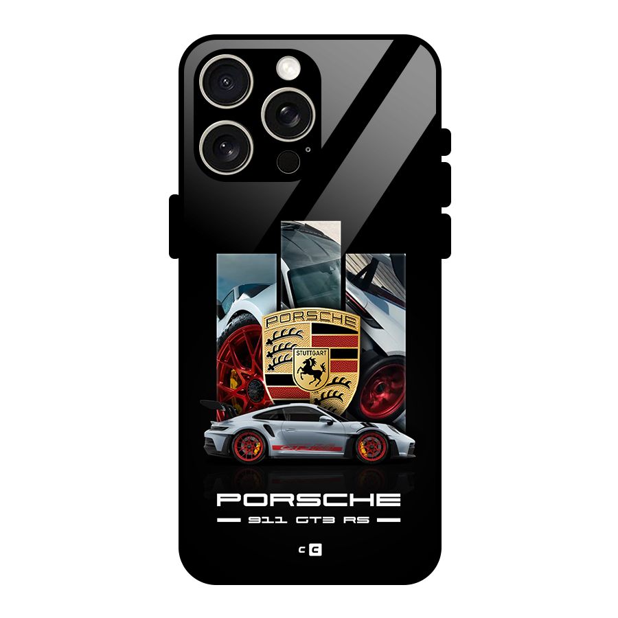 Magnificent Supercar Glass Back Case for iPhone 15 Pro Max