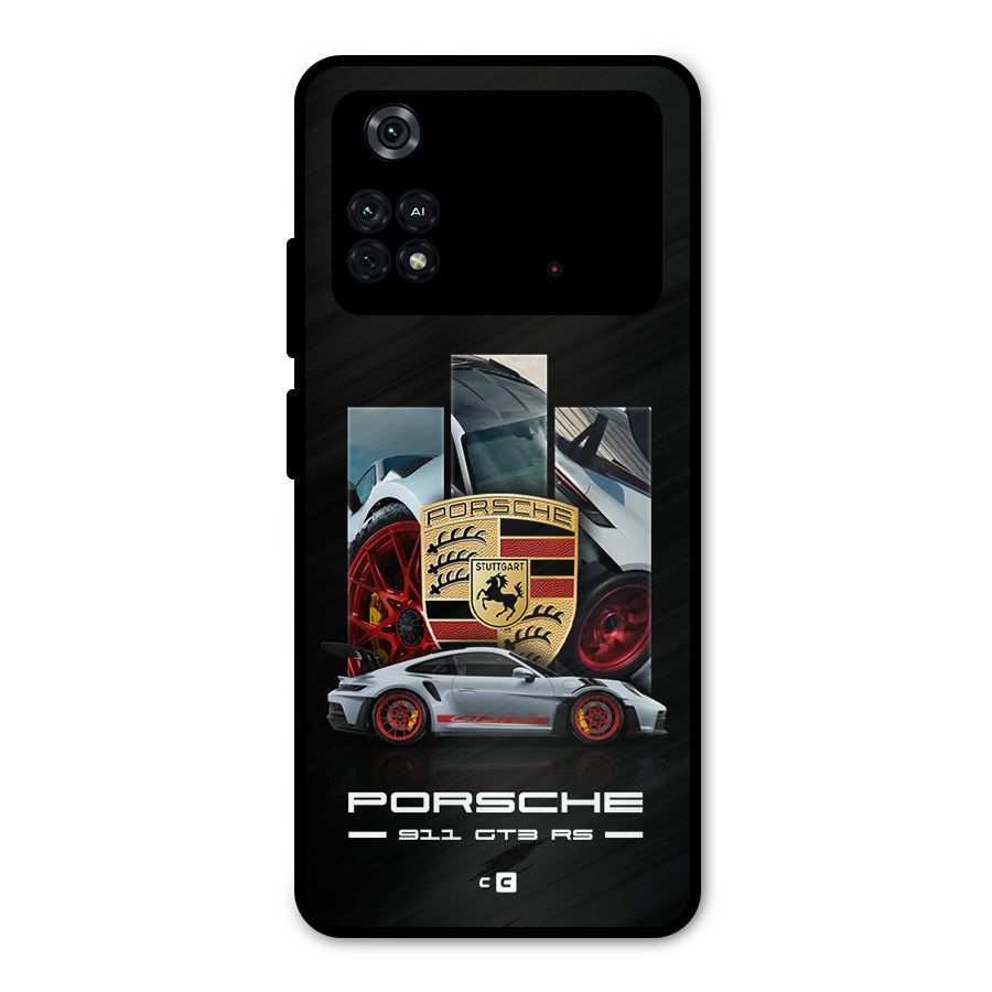 Magnificent Supercar Metal Back Case for Poco M4 Pro 4G