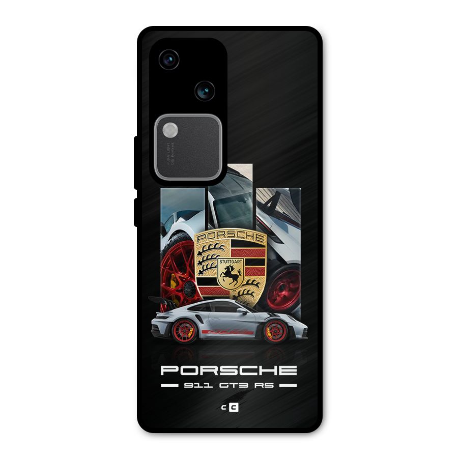 Magnificent Supercar Metal Back Case for Vivo V30 Pro
