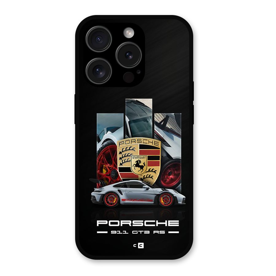 Magnificent Supercar Metal Back Case for iPhone 15 Pro