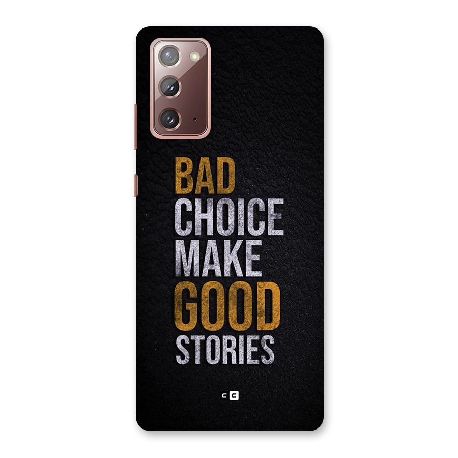 Make Good Stories Back Case for Galaxy Note 20