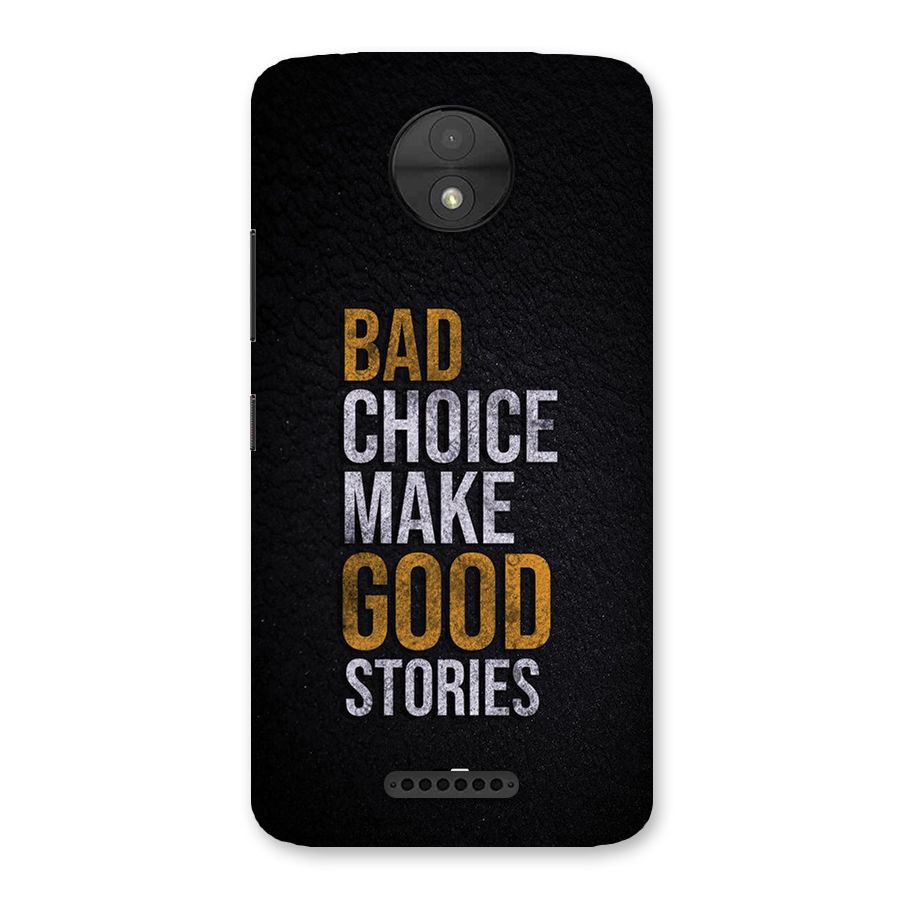 Make Good Stories Back Case for Moto C