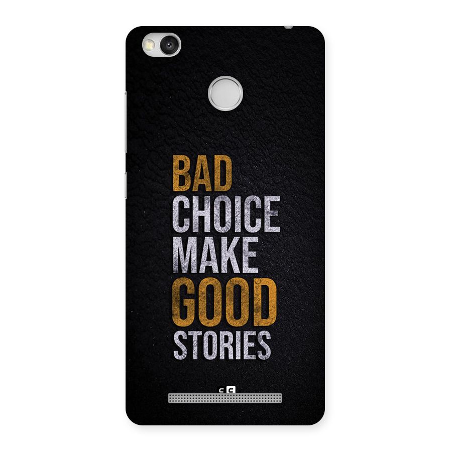 Make Good Stories Back Case for Redmi 3S Prime