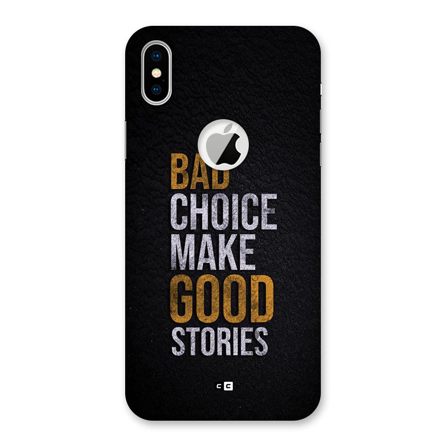 Make Good Stories Back Case for iPhone XS Logo Cut