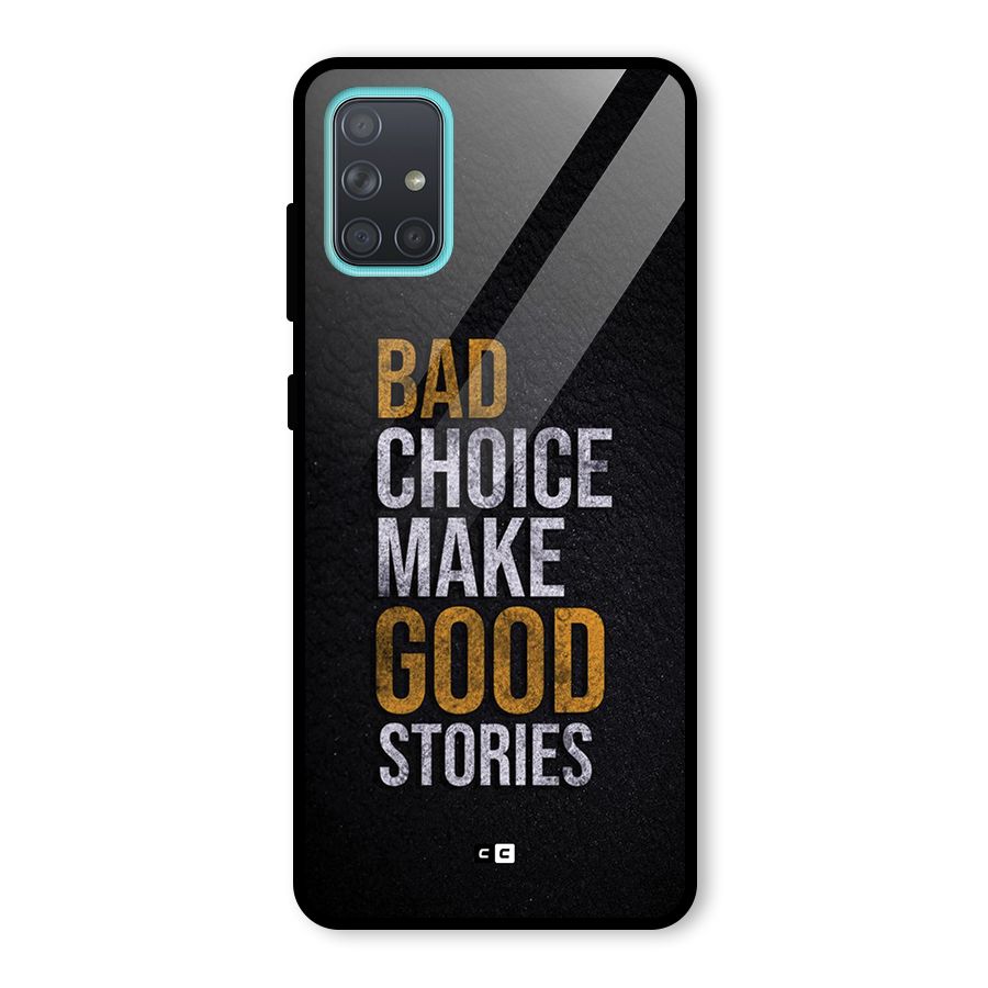 Make Good Stories Glass Back Case for Galaxy A71