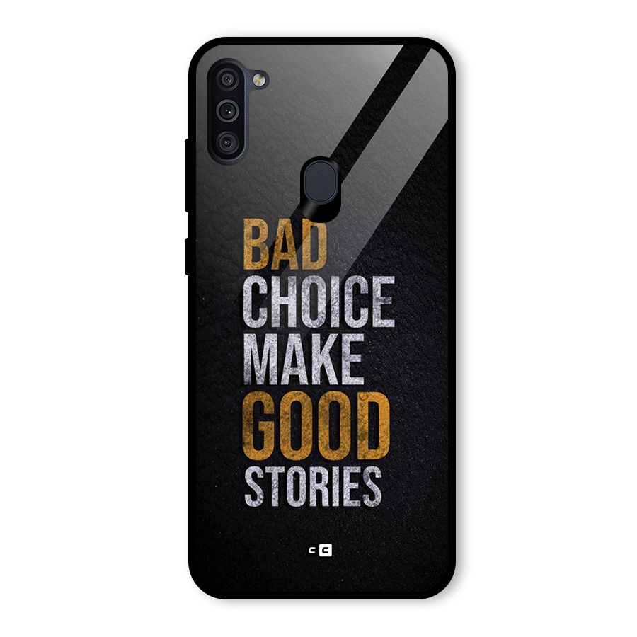 Make Good Stories Glass Back Case for Galaxy M11