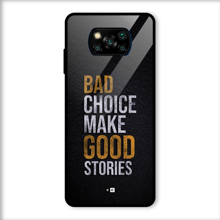 Make Good Stories Glass Back Case for Poco X3