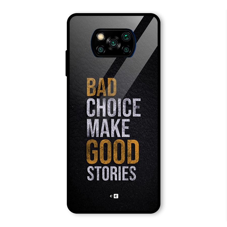 Make Good Stories Glass Back Case for Poco X3 Pro