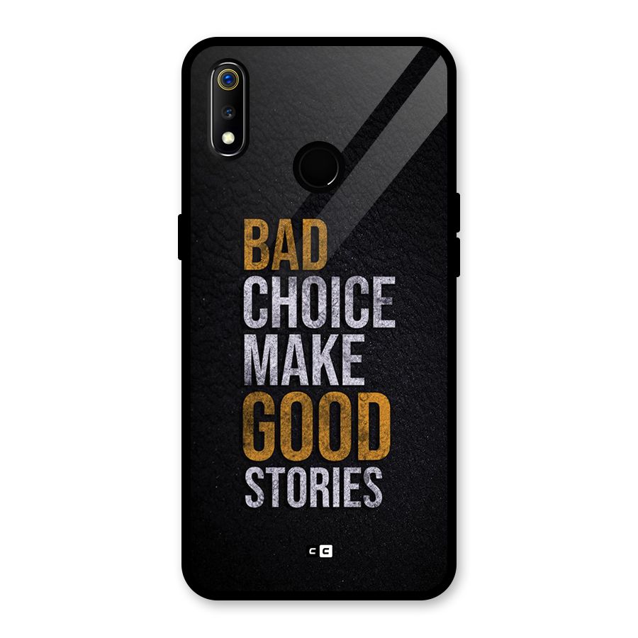 Make Good Stories Glass Back Case for Realme 3i