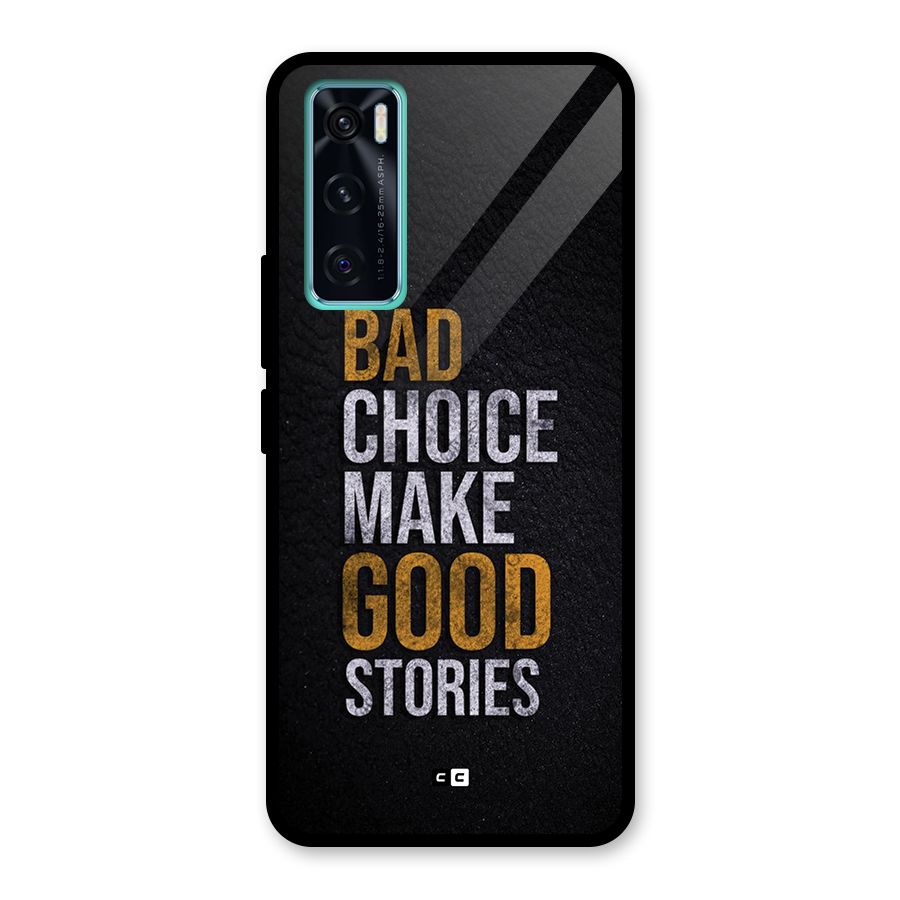 Make Good Stories Glass Back Case for Vivo V20 SE