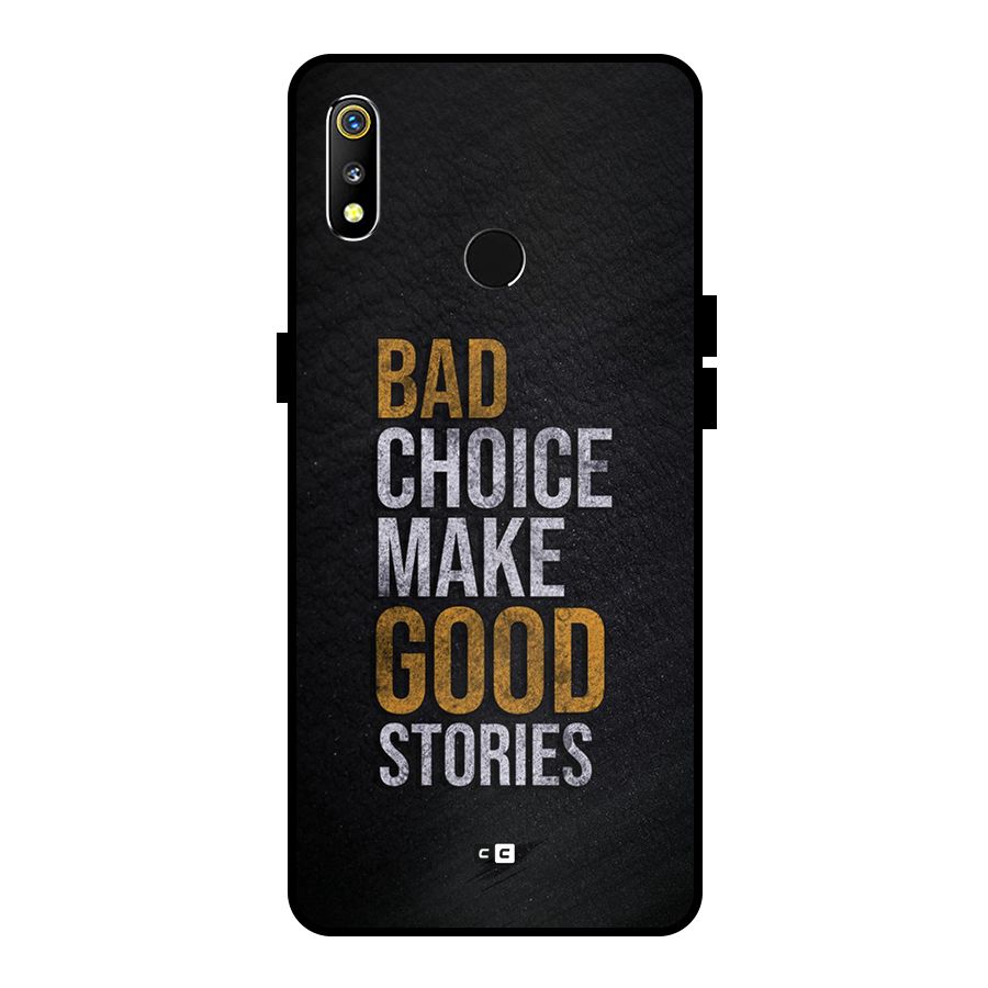 Make Good Stories Metal Back Case for Realme 3i
