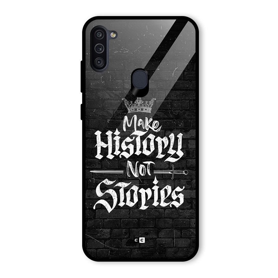 Make History Glass Back Case for Galaxy M11