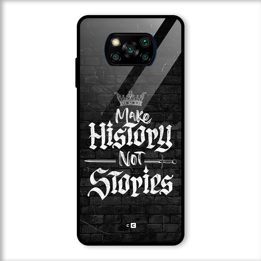 Make History Glass Back Case for Poco X3