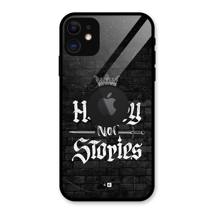 Make History Glass Back Case for iPhone 11 Logo Cut