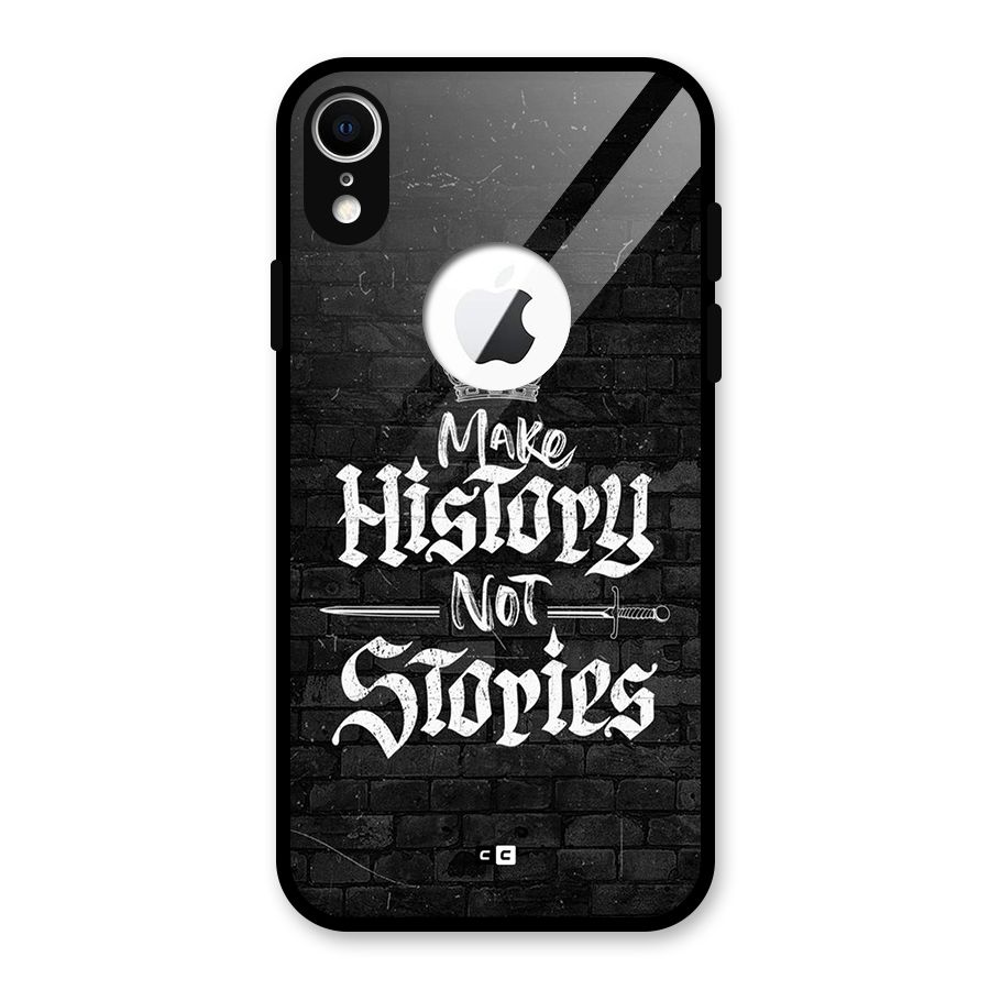 Make History Glass Back Case for iPhone XR Logo Cut
