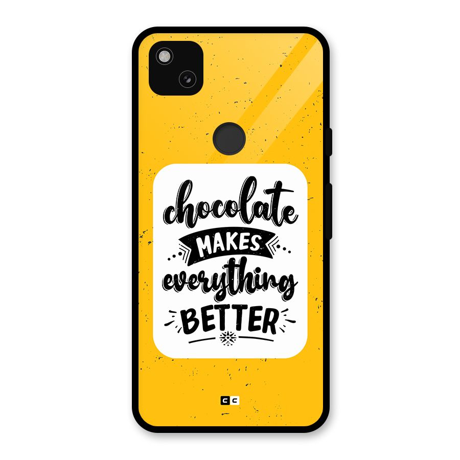 Makes Everything Better Glass Back Case for Google Pixel 4a