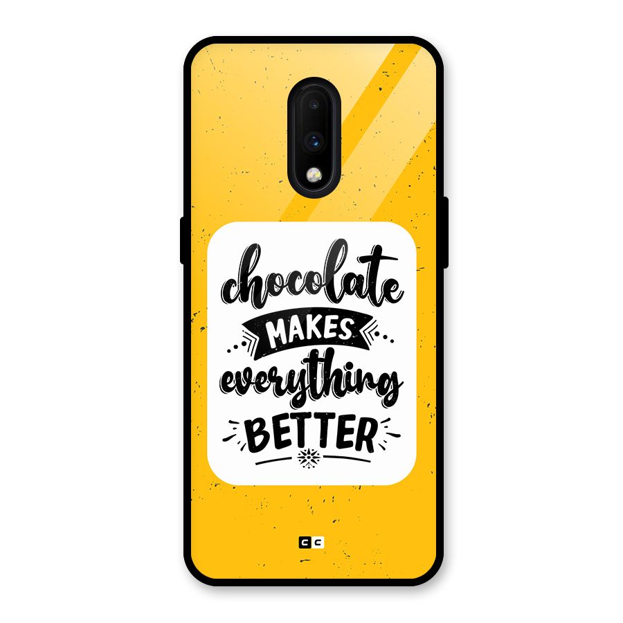 Makes Everything Better Glass Back Case for OnePlus 7