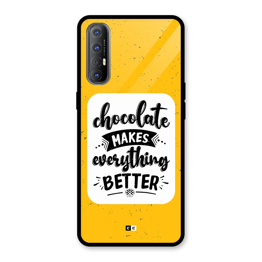 Makes Everything Better Glass Back Case for Oppo Reno3 Pro