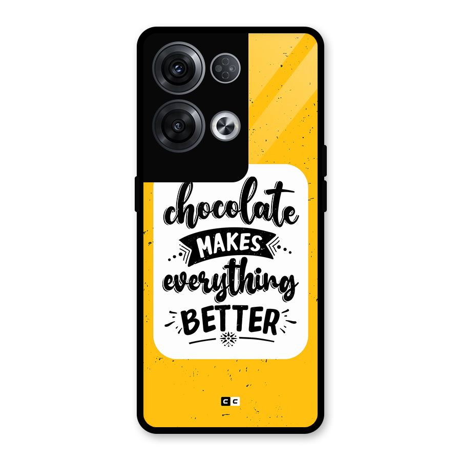 Makes Everything Better Glass Back Case for Oppo Reno8 Pro 5G