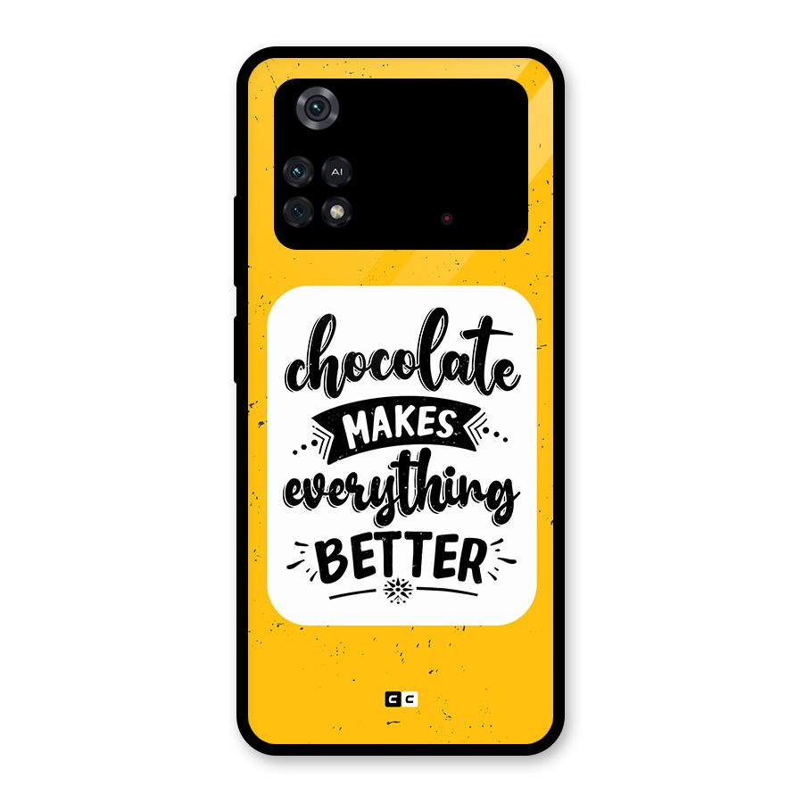 Makes Everything Better Glass Back Case for Poco M4 Pro 4G