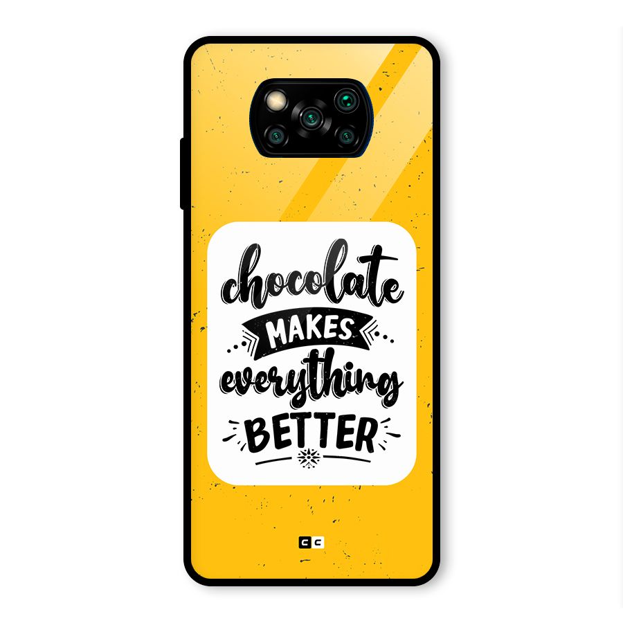 Makes Everything Better Glass Back Case for Poco X3 Pro