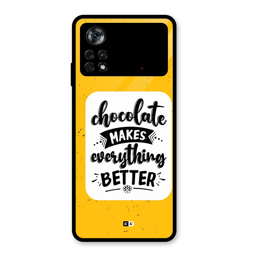 Makes Everything Better Glass Back Case for Poco X4 Pro 5G