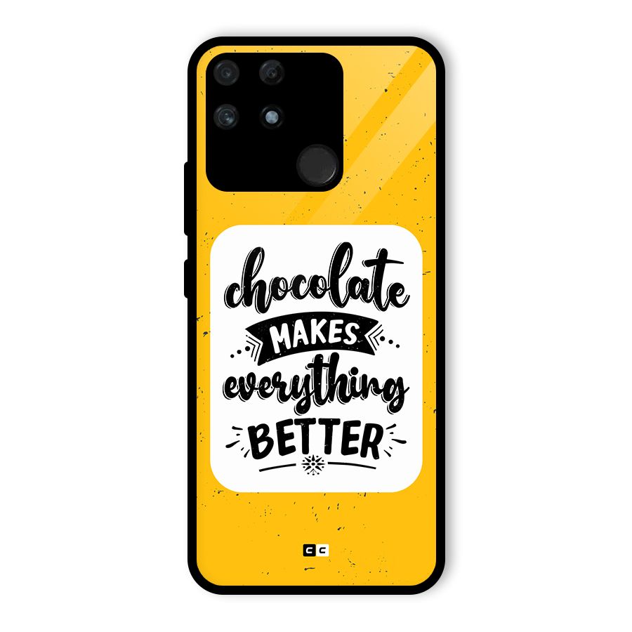 Makes Everything Better Glass Back Case for Realme Narzo 50A