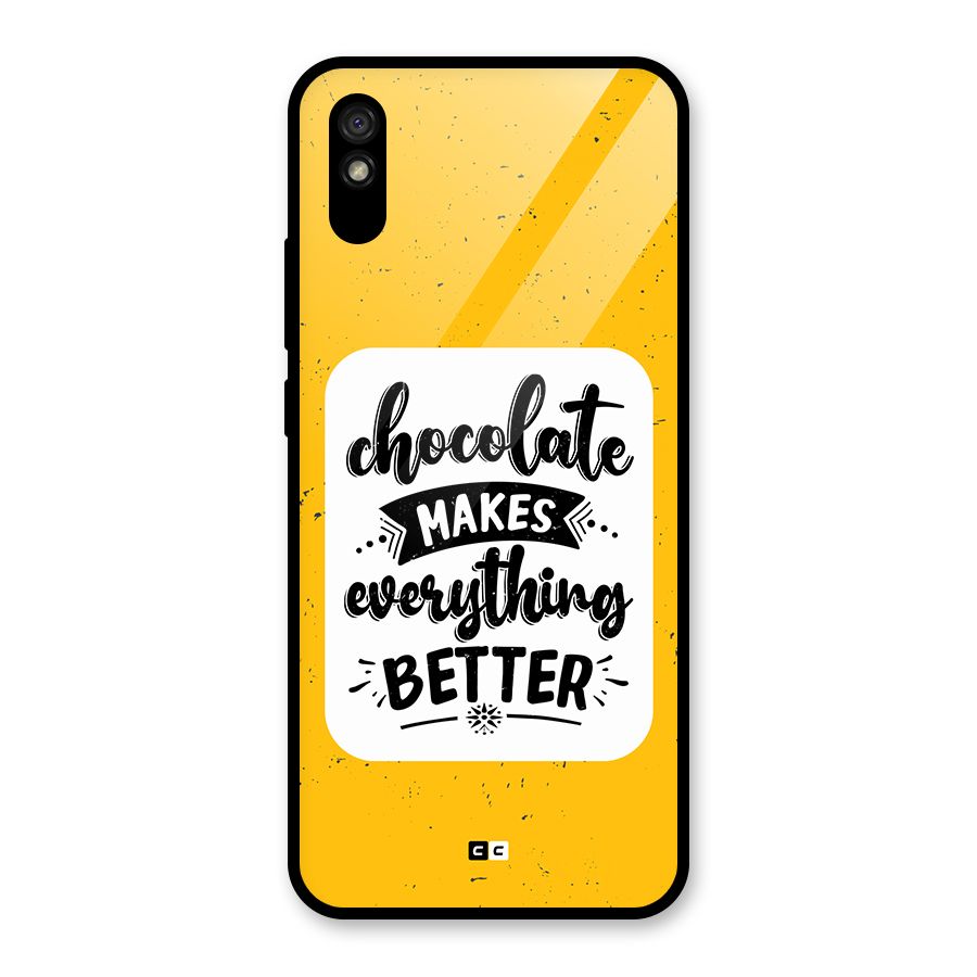 Makes Everything Better Glass Back Case for Redmi 9A