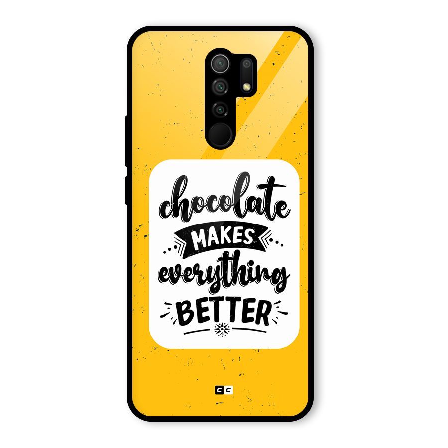 Makes Everything Better Glass Back Case for Redmi 9 Prime
