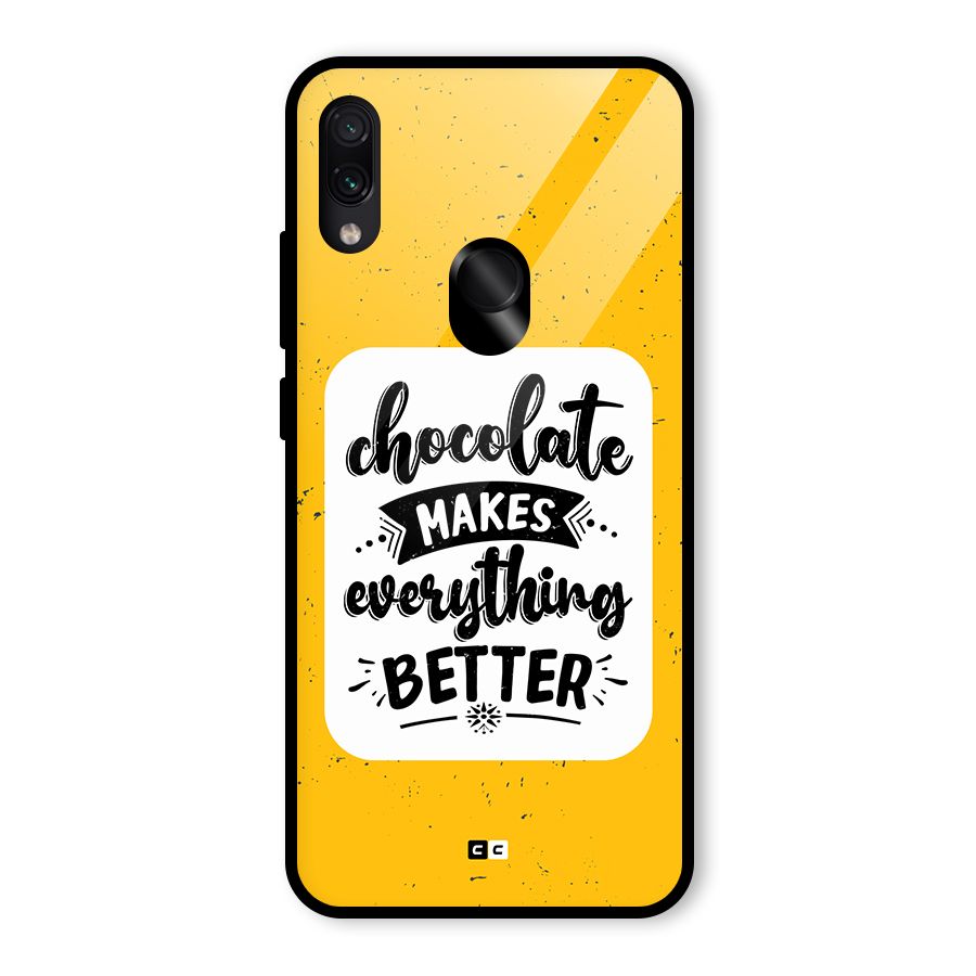 Makes Everything Better Glass Back Case for Redmi Note 7 Pro