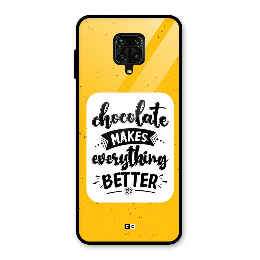 Makes Everything Better Glass Back Case for Redmi Note 9 Pro
