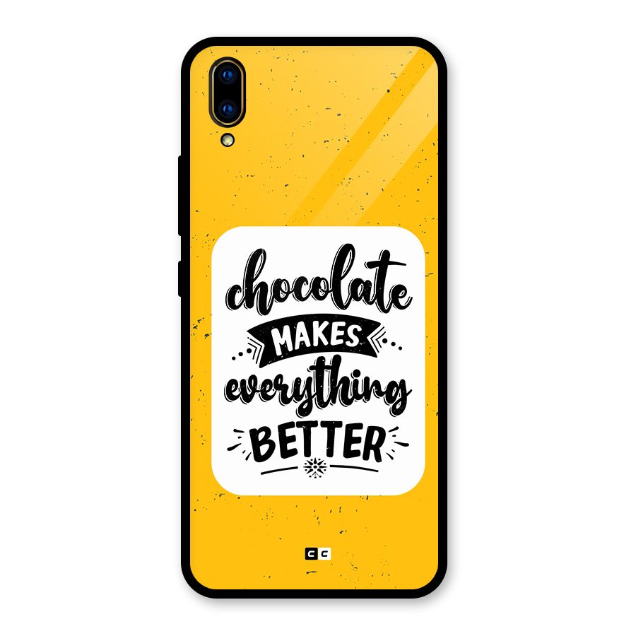Makes Everything Better Glass Back Case for Vivo V11 Pro
