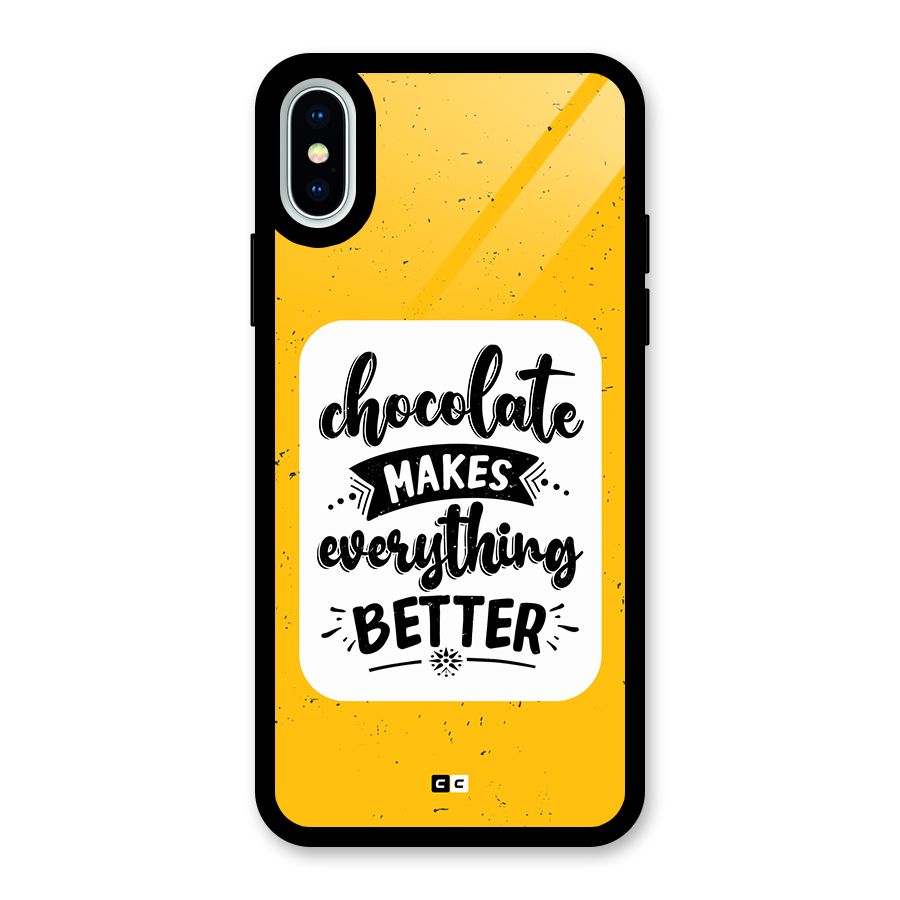 Makes Everything Better Glass Back Case for iPhone XS
