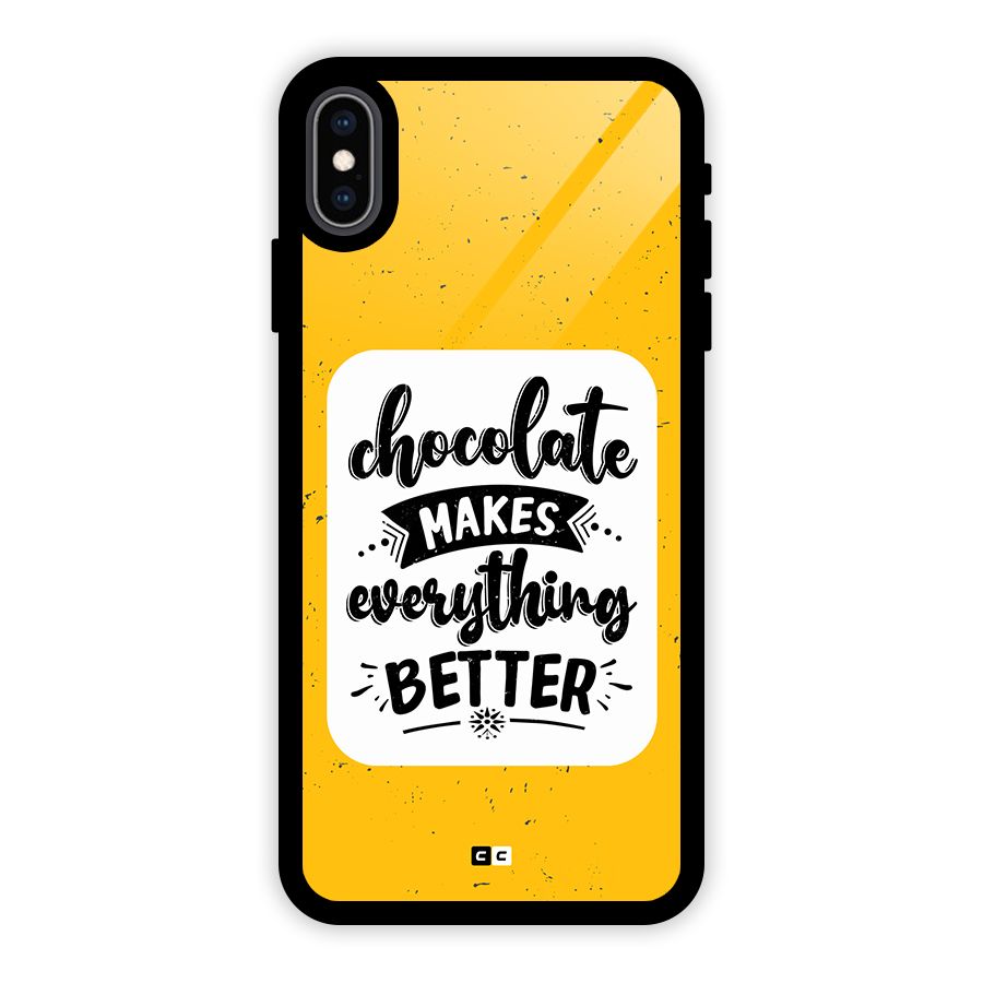 Makes Everything Better Glass Back Case for iPhone XS Max