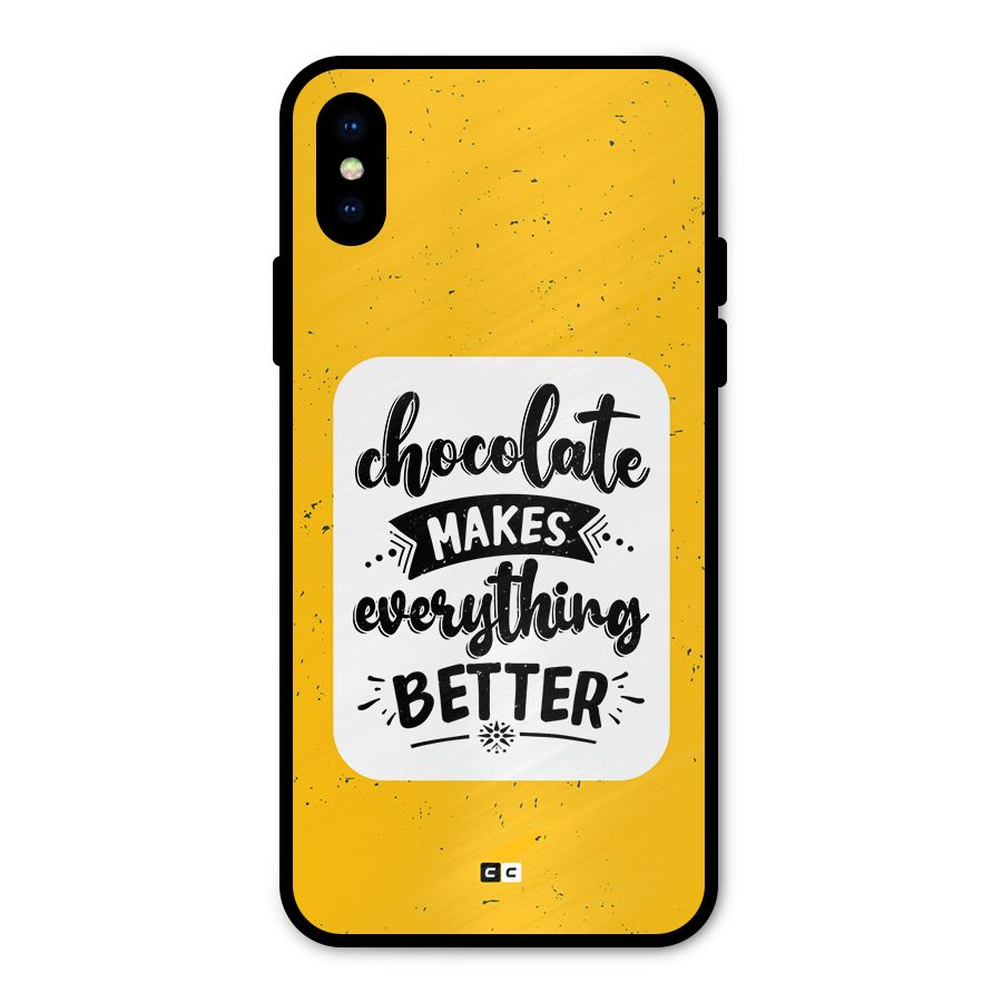 Makes Everything Better Metal Back Case for iPhone X