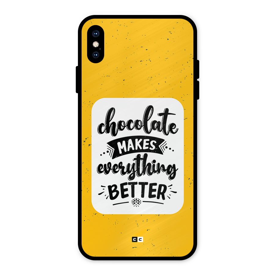 Makes Everything Better Metal Back Case for iPhone XS Max