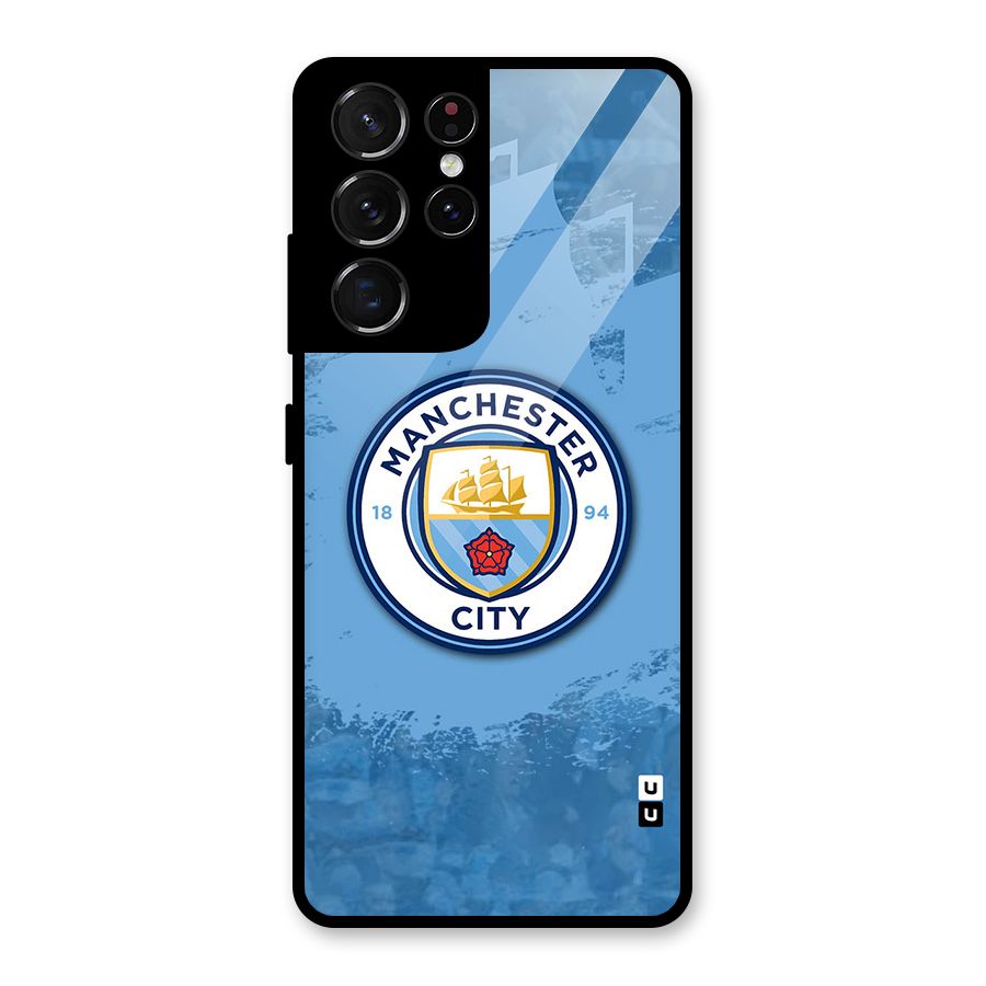 Manchester City Club Glass Back Case for Galaxy S21 Ultra 5G