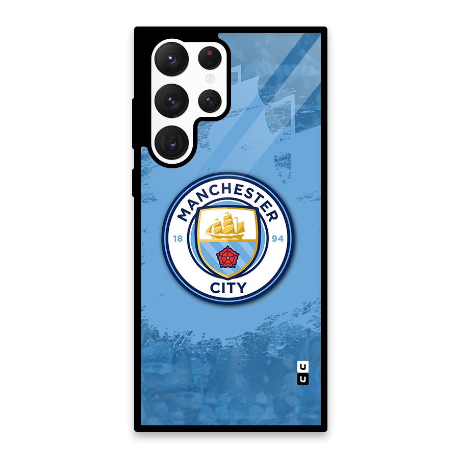 Manchester City Club Glass Back Case for Galaxy S22 Ultra 5G