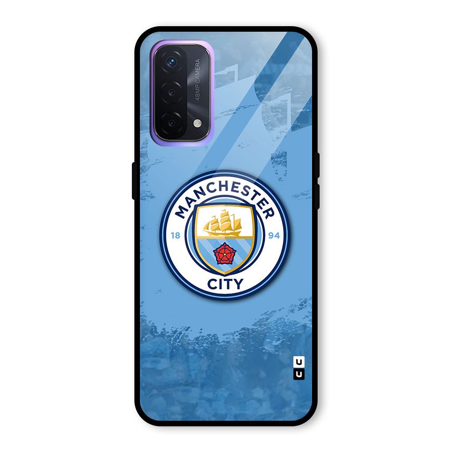 Manchester City Club Glass Back Case for Oppo A74 5G